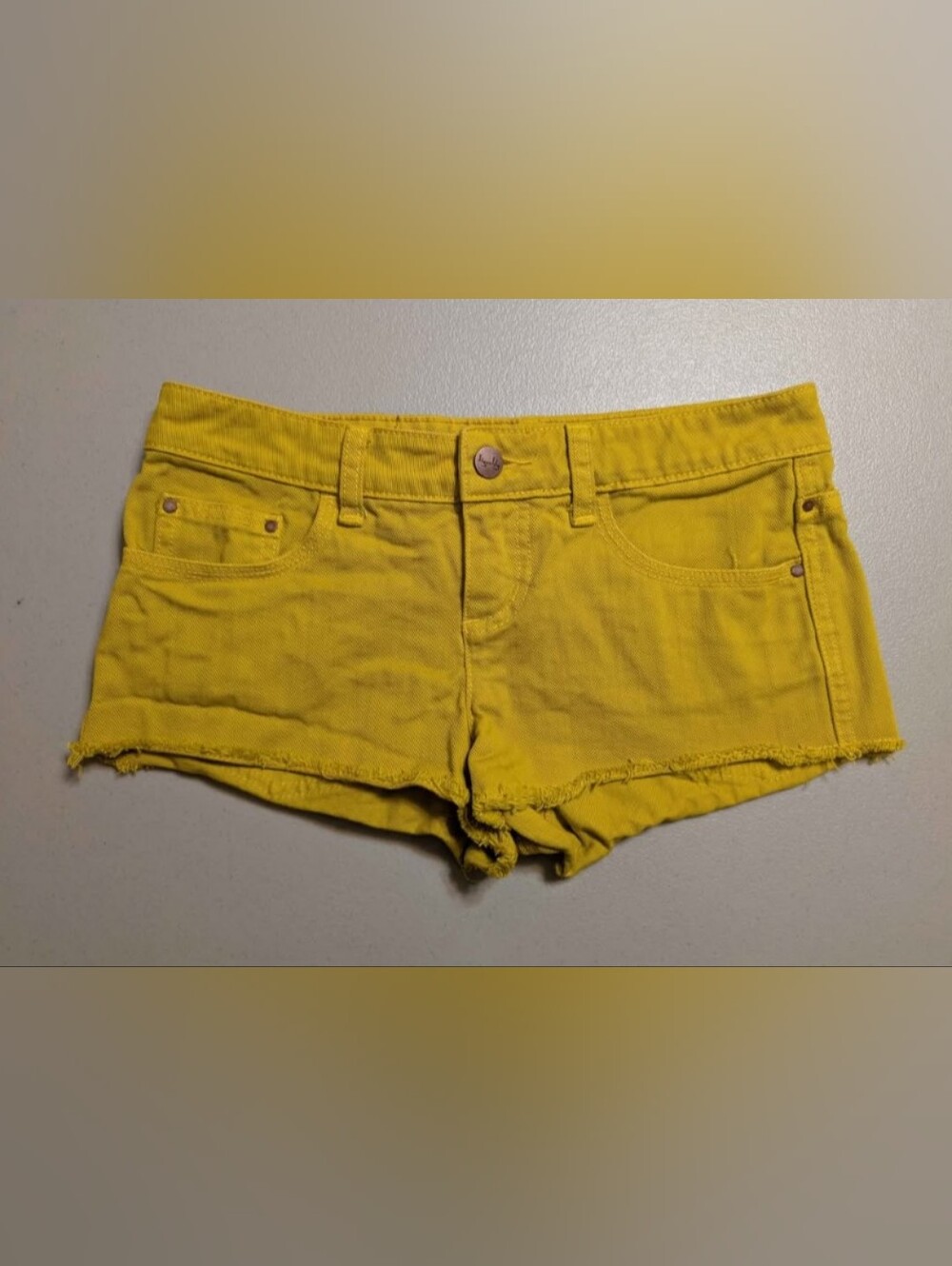 Tiger Lily yellow jean shorts, size 2